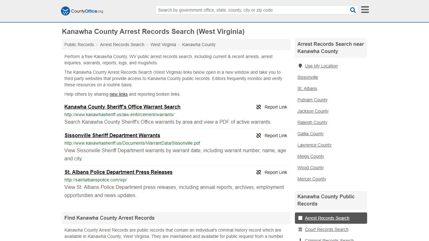 Arrest Records Search - Kanawha County, WV (Arrests & Mugshots)